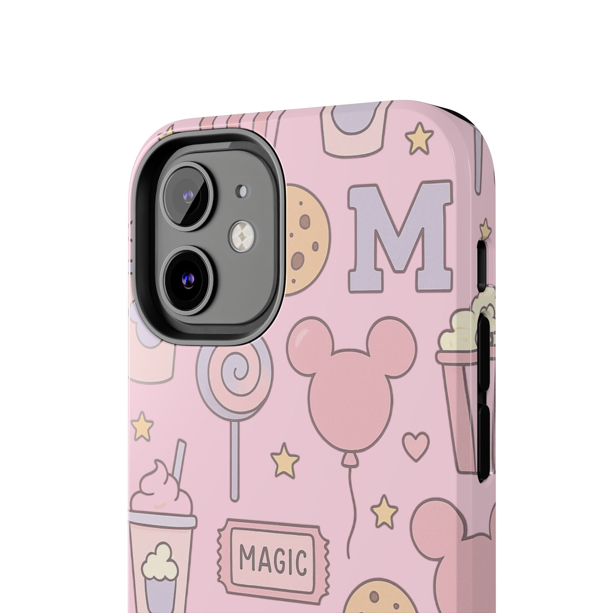 Capymo Family Kawaii Magic Snack Phone Case – Pastel Candy, Popcorn & Cookie Pattern Cover