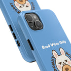 Capymo Family “Donut Worry, Be Soft” Phone Case – Cute Bunny & Donut Positive Vibes Cover