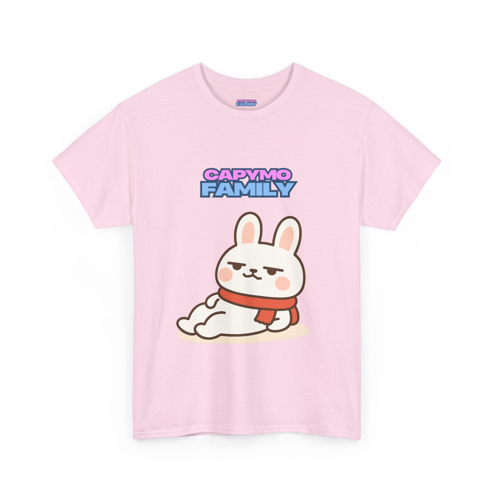 Capymo Family Cute Cartoon Family Tee, Unisex Graphic T-Shirt, Gifts for Animal Lovers, Funny Casual Wear, Birthday and Holiday Apparel