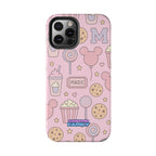 Capymo Family Kawaii Magic Snack Phone Case – Pastel Candy, Popcorn & Cookie Pattern Cover