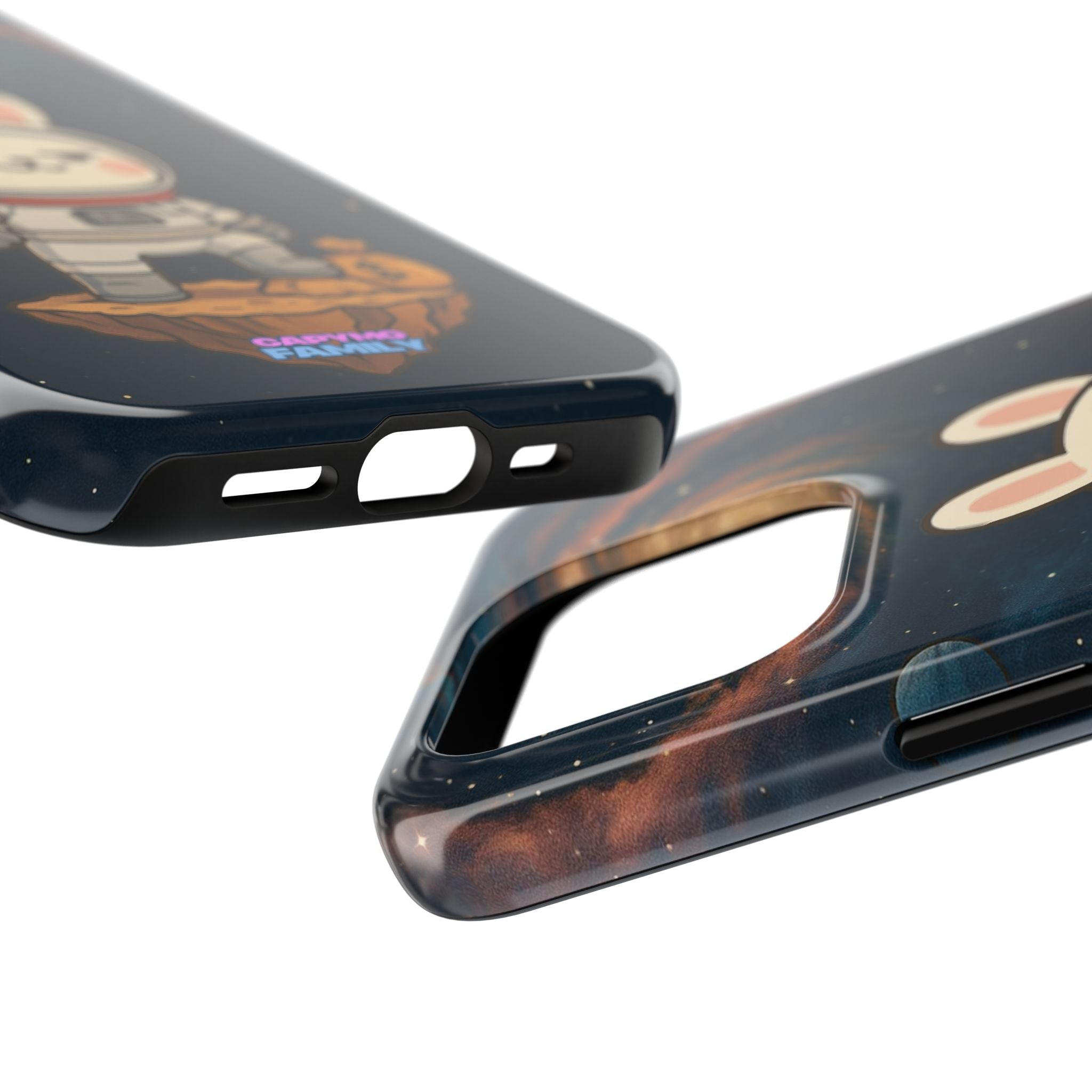 Capymo Family Cute Cartoon Bunny Tough Phone Case –Cute Astronaut  Bunny "Toto" Phone Case