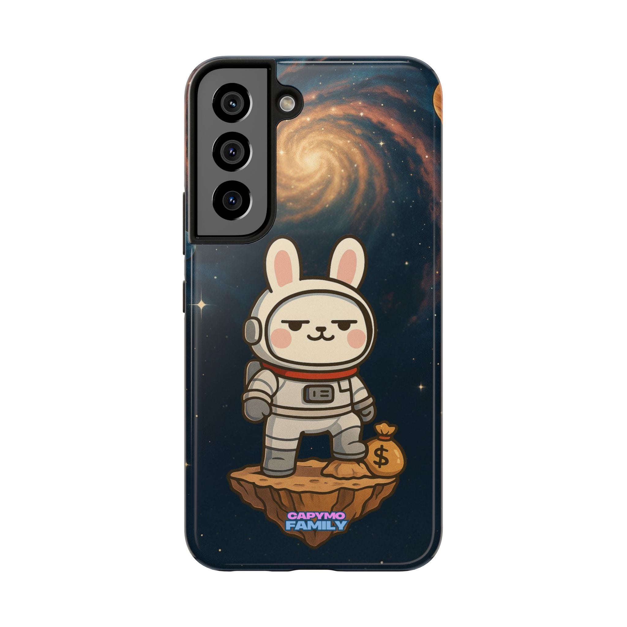 Capymo Family Cute Cartoon Bunny Tough Phone Case –Cute Astronaut  Bunny "Toto" Phone Case