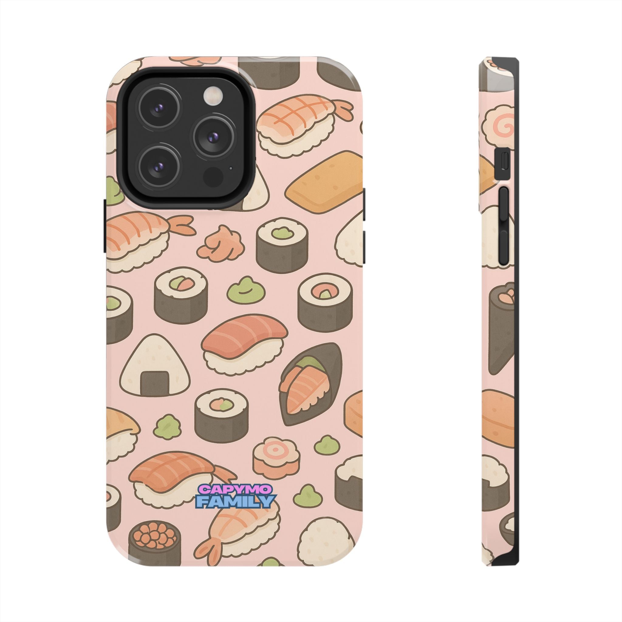 Capymo Family Kawaii Sushi Phone Case – Cute Sushi Pattern Phone Case