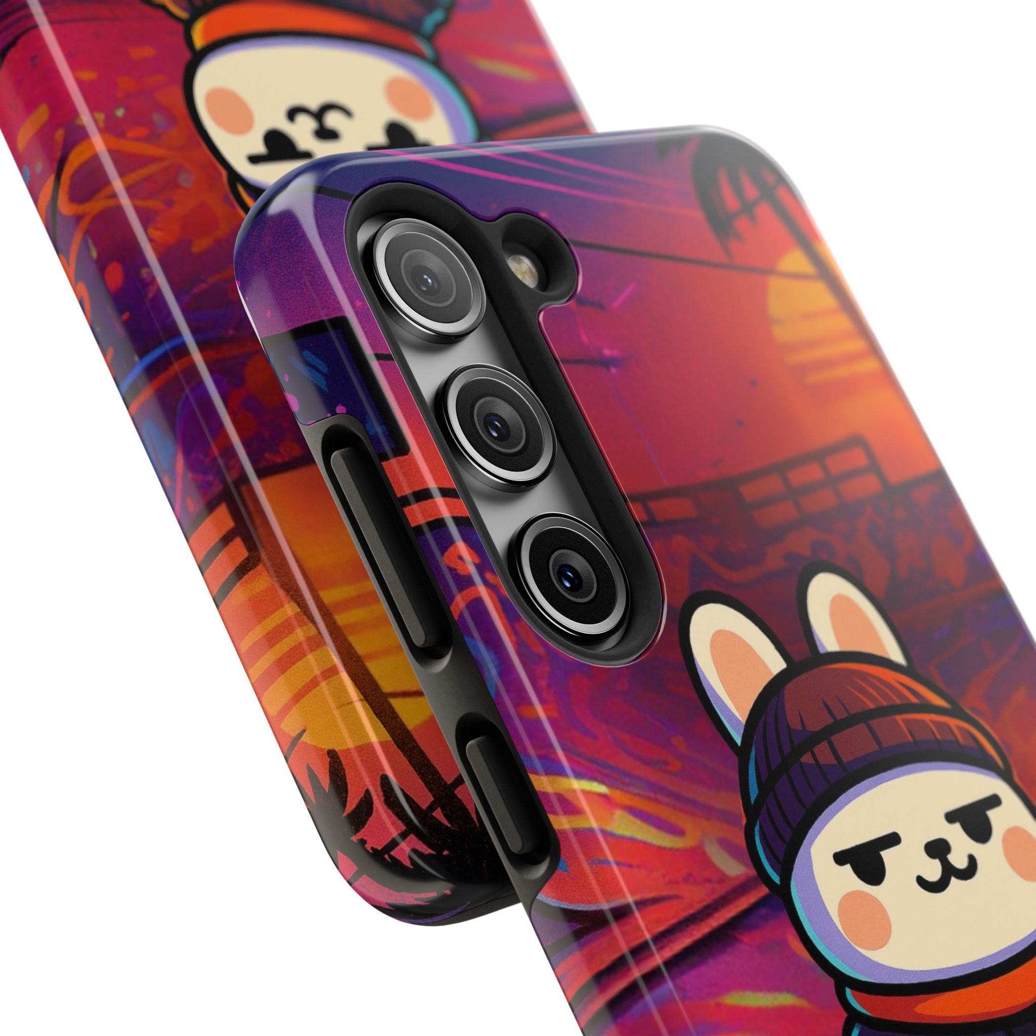 Capymo Family Sunset Skate Bunny Phone Case – Vibrant Skatepark Bunny "Toto" Phone Case