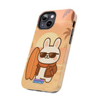 Capymo Family Sunset Surf Bunny Phone Case – Tropical Beach Skateboard Bunny "Toto" Phone Case