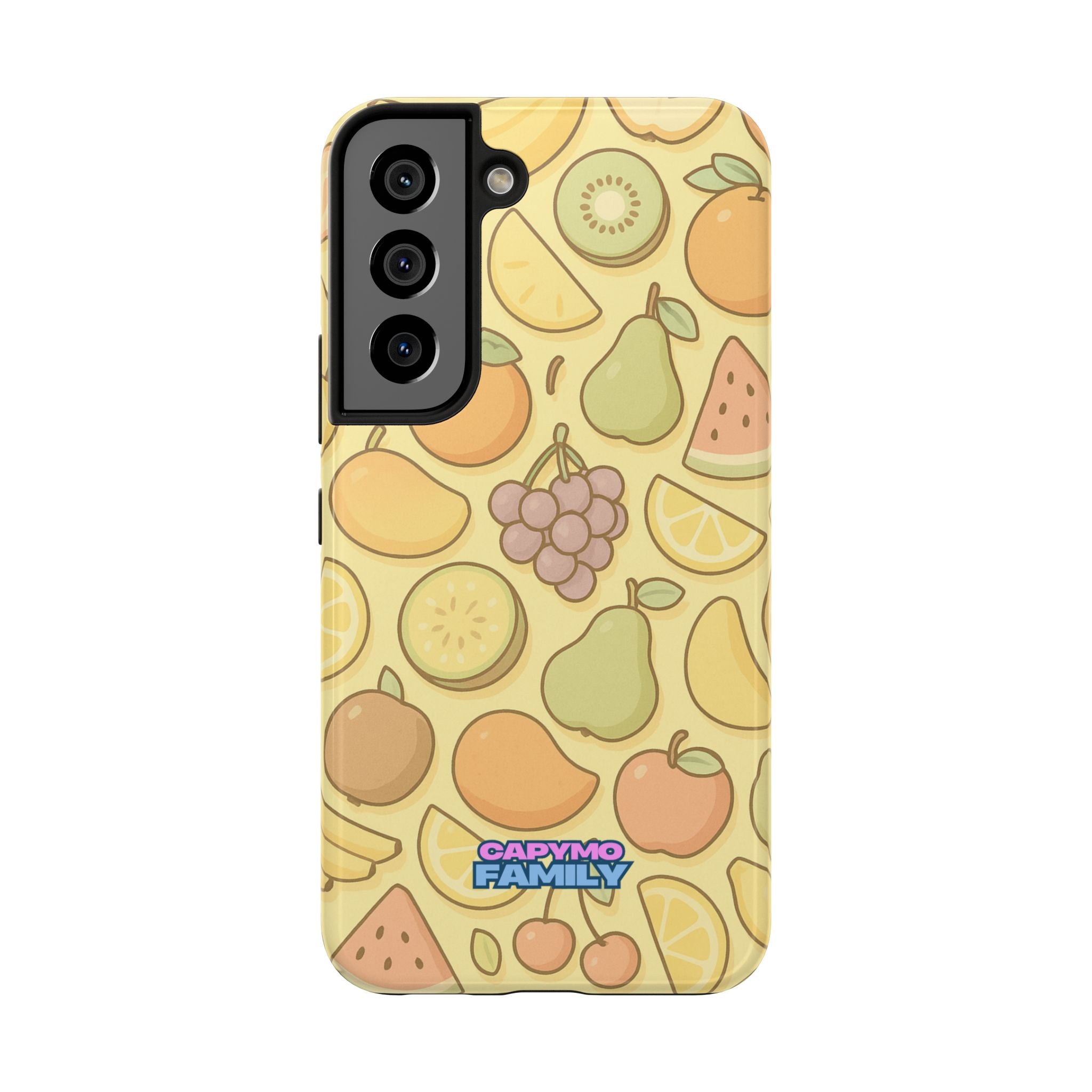 Capymo Family Kawaii Fruit Phone Case – Cute Aesthetic iPhone Cover with Citrus & Summer Vibes