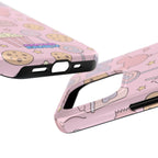 Capymo Family Kawaii Magic Snack Phone Case – Pastel Candy, Popcorn & Cookie Pattern Cover