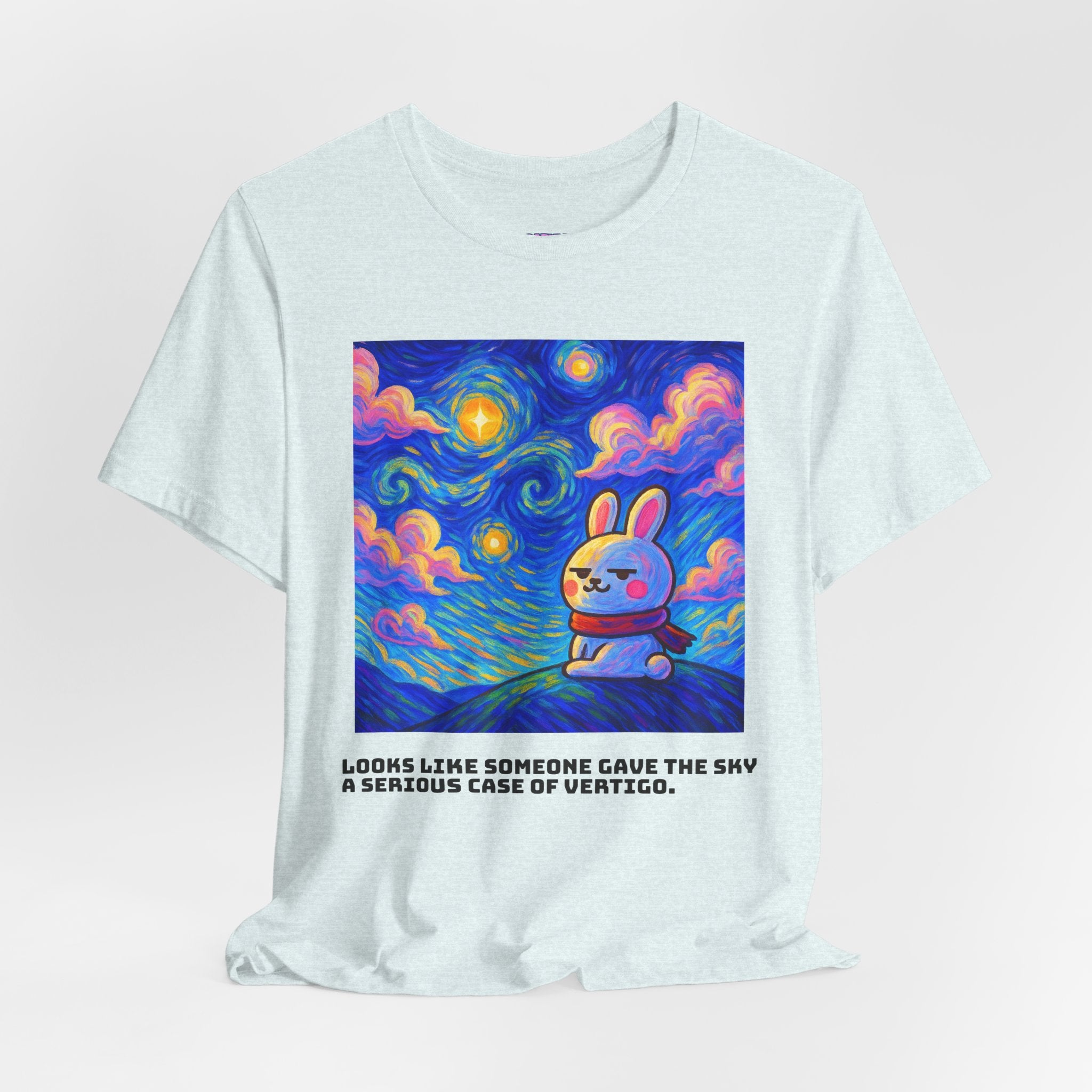 Capymo Family Starry Sky Night Vibrant Bunny Graphic Tee, Fun and Whimsical Short Sleeve Shirt, Perfect for Family Gatherings, Easter, or Everyday Wear