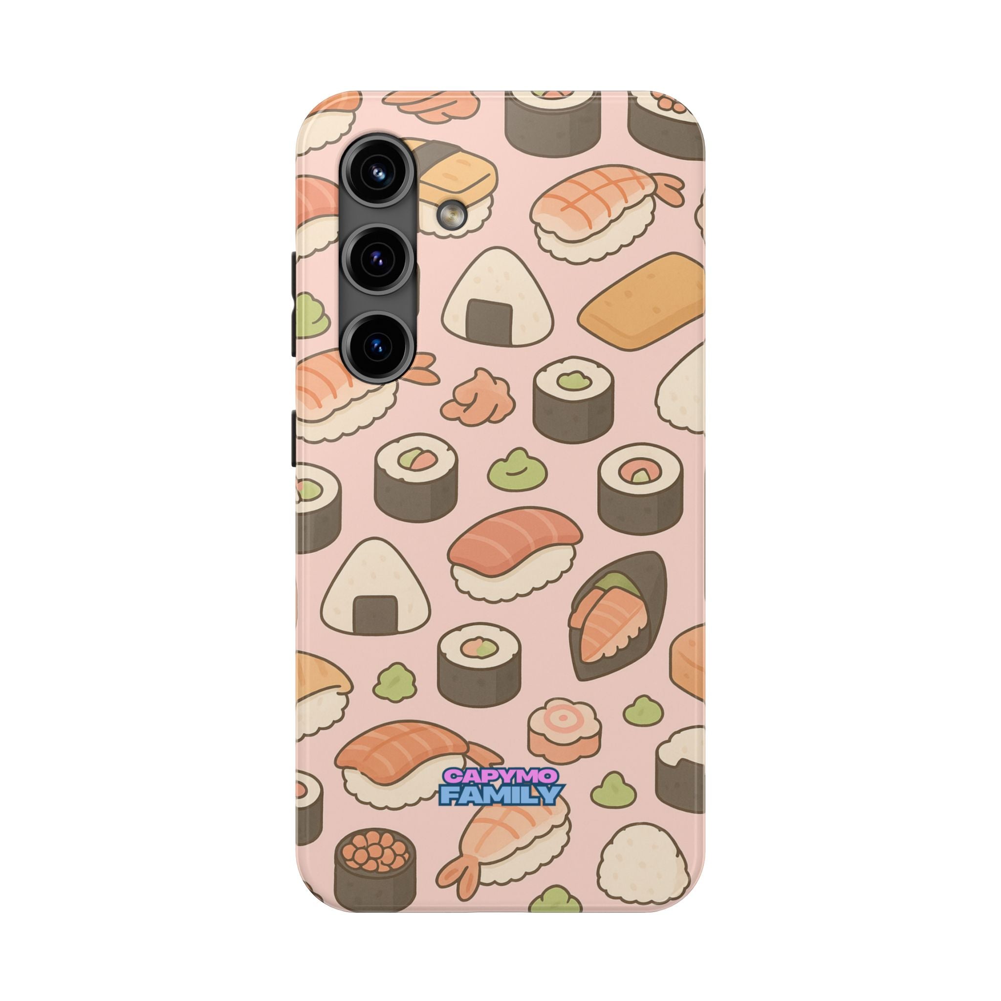 Capymo Family Kawaii Sushi Phone Case – Cute Sushi Pattern Phone Case