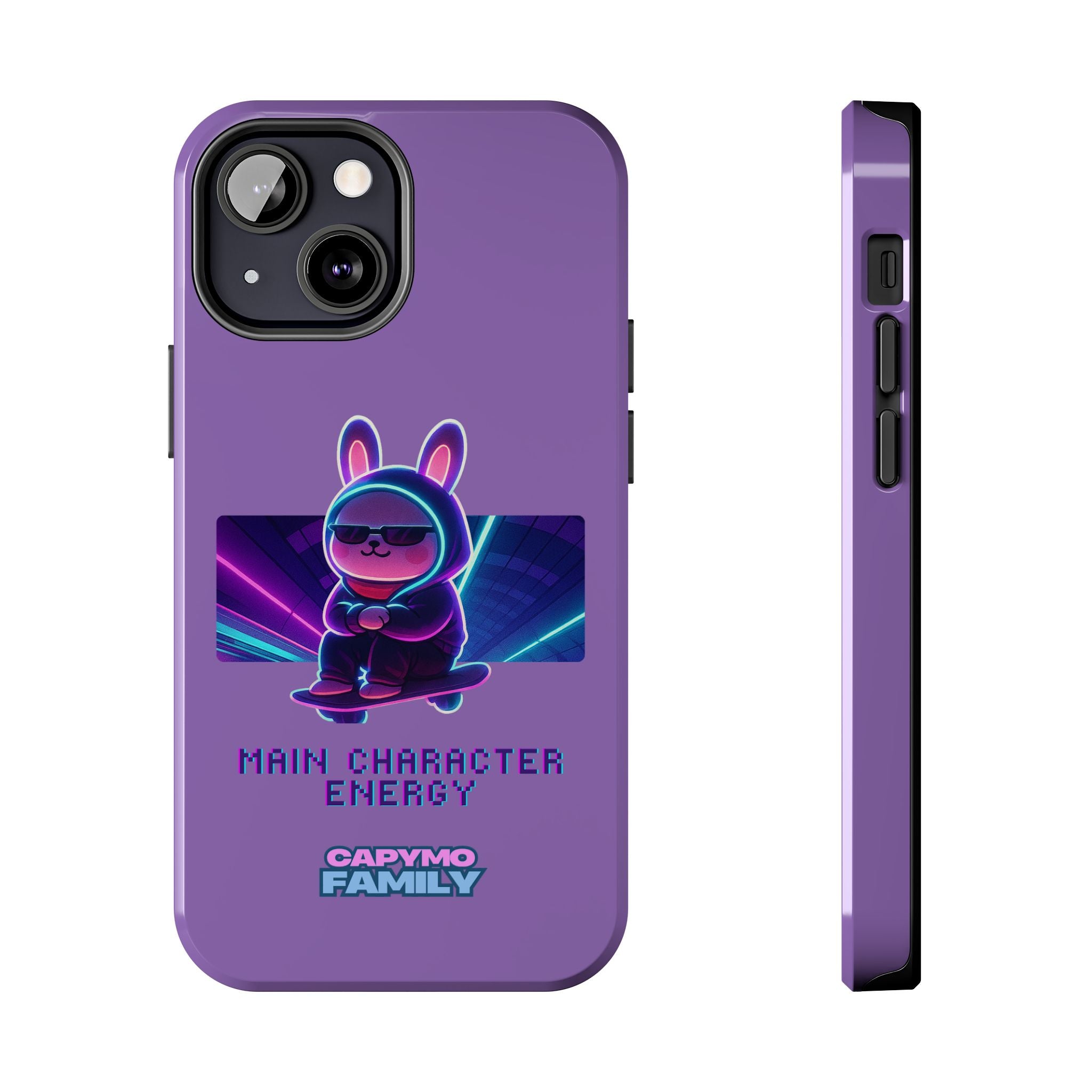 Capymo Family “Main Character Energy” Phone Case – Cyber Bunny Toto Aesthetic Cover