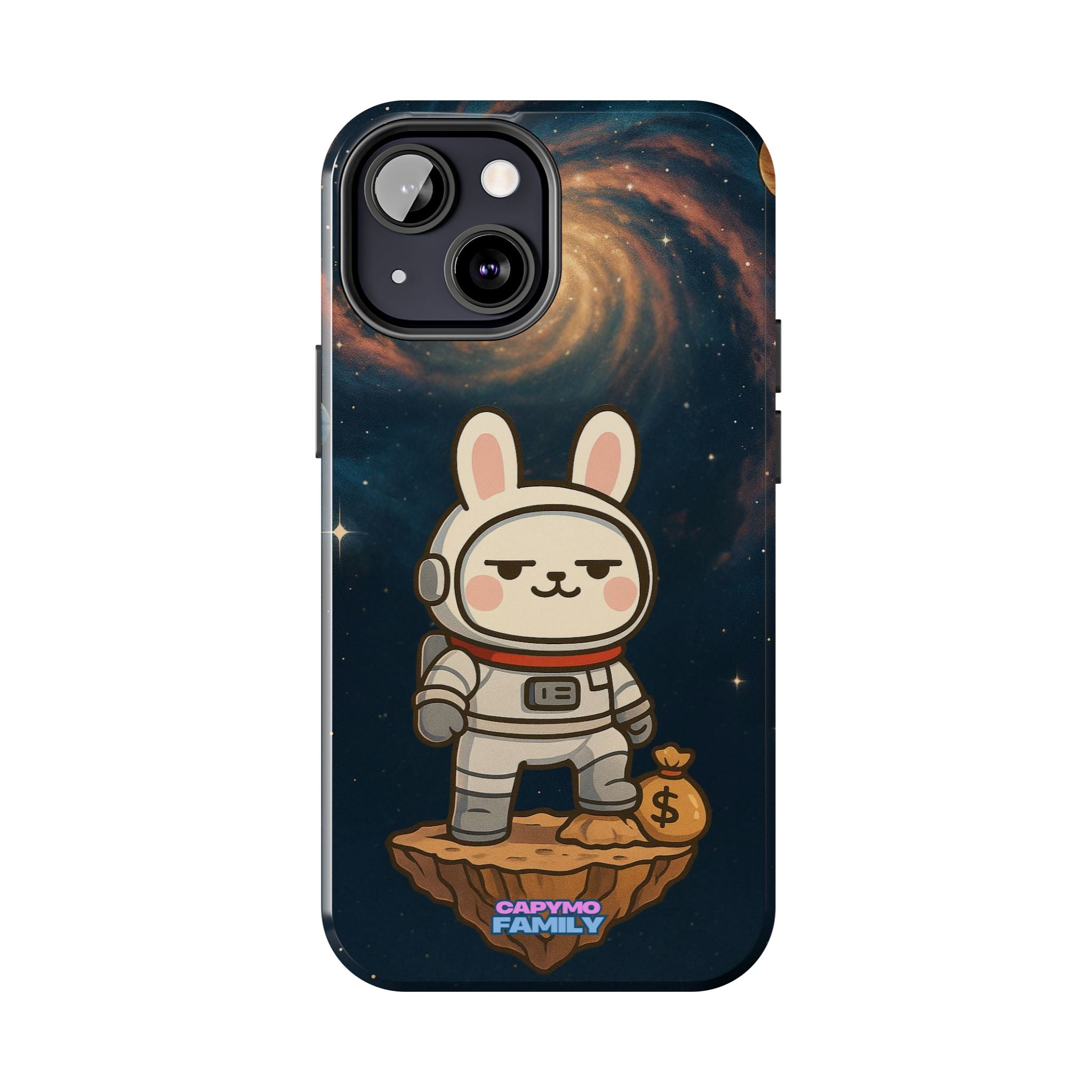 Capymo Family Cute Cartoon Bunny Tough Phone Case –Cute Astronaut  Bunny "Toto" Phone Case