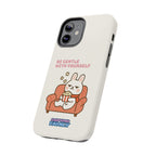 Capymo Family “Be Gentle With Yourself” Phone Case – Cozy Bunny Self-Care Quote Cover