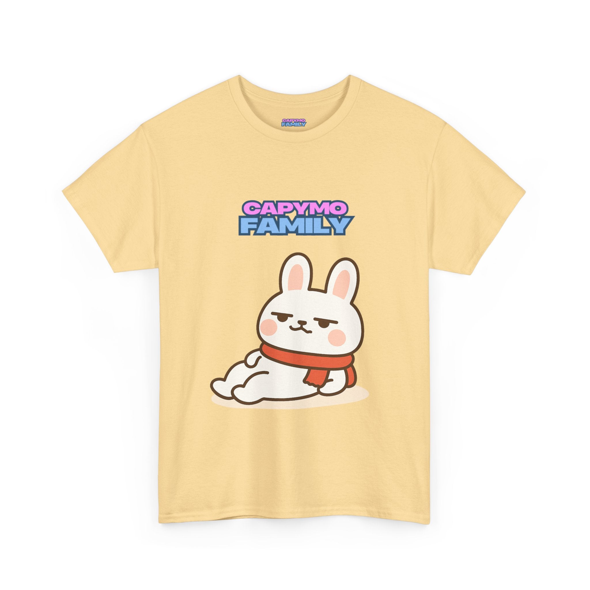 Capymo Family Cute Cartoon Family Tee, Unisex Graphic T-Shirt, Gifts for Animal Lovers, Funny Casual Wear, Birthday and Holiday Apparel