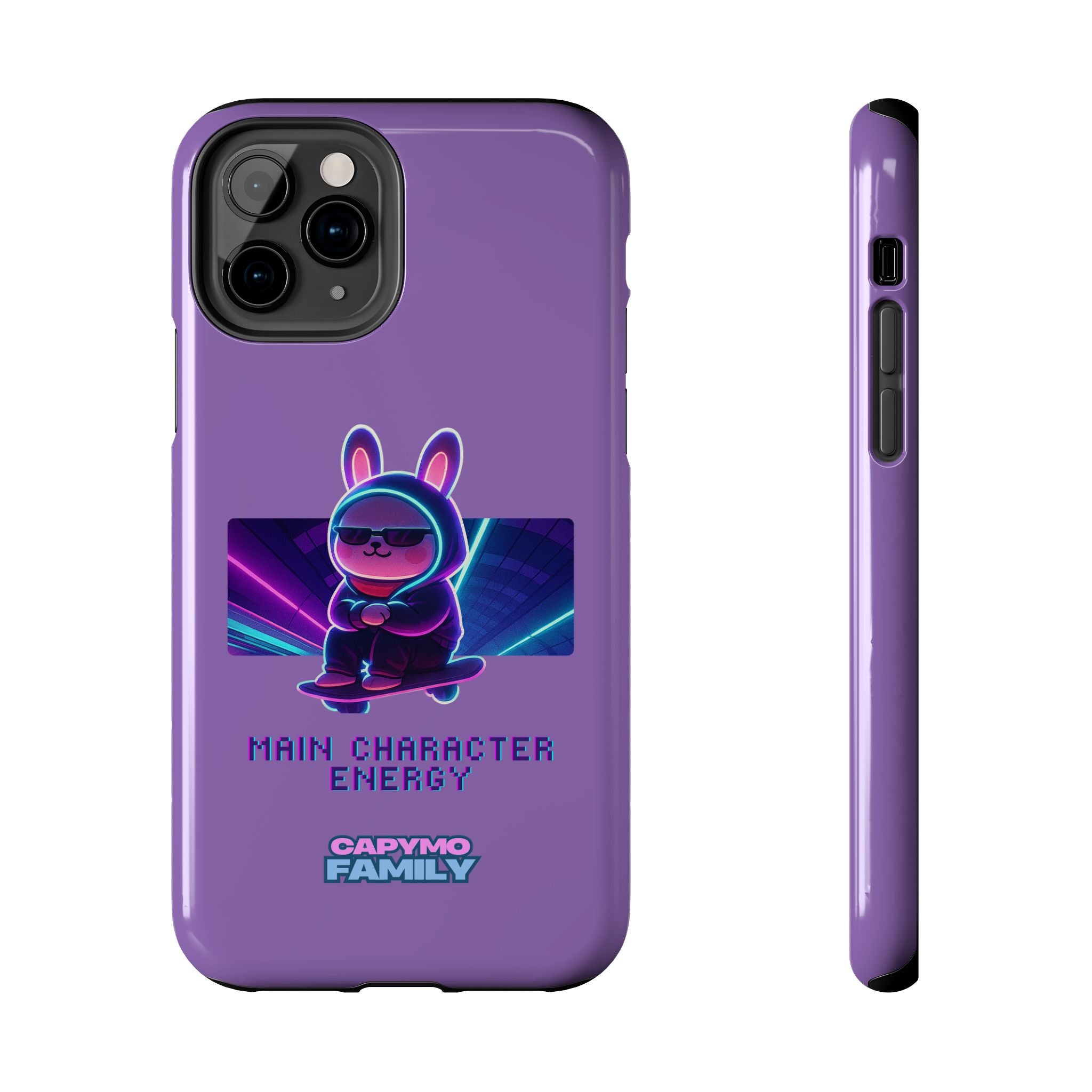 Capymo Family “Main Character Energy” Phone Case – Cyber Bunny Toto Aesthetic Cover