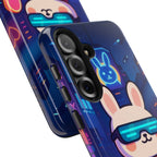 Capymo Family Cute Cartoon Bunny Tough Phone Case –Cyberpunk Bunny "Toto" Phone Case