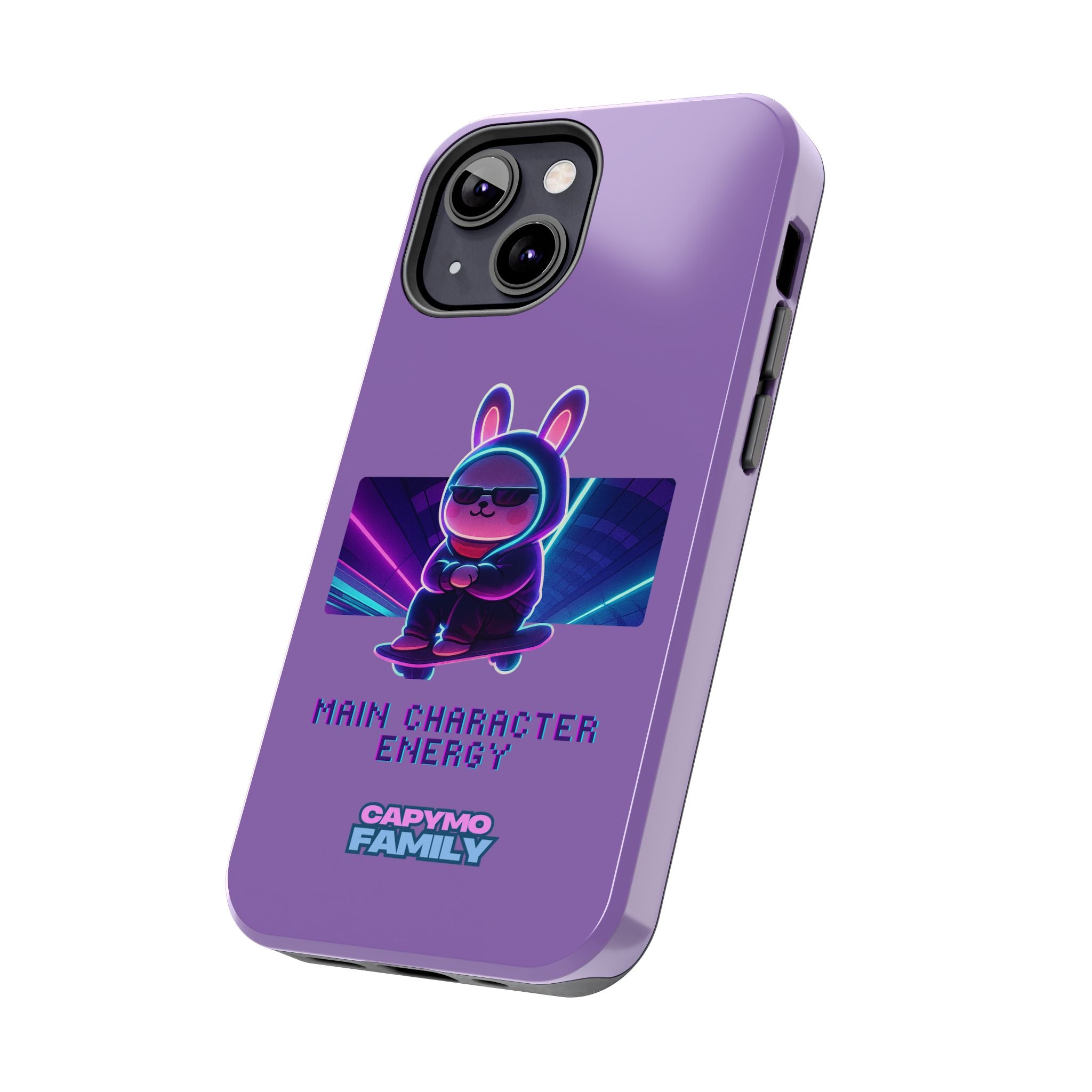 Capymo Family “Main Character Energy” Phone Case – Cyber Bunny Toto Aesthetic Cover