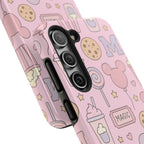 Capymo Family Kawaii Magic Snack Phone Case – Pastel Candy, Popcorn & Cookie Pattern Cover