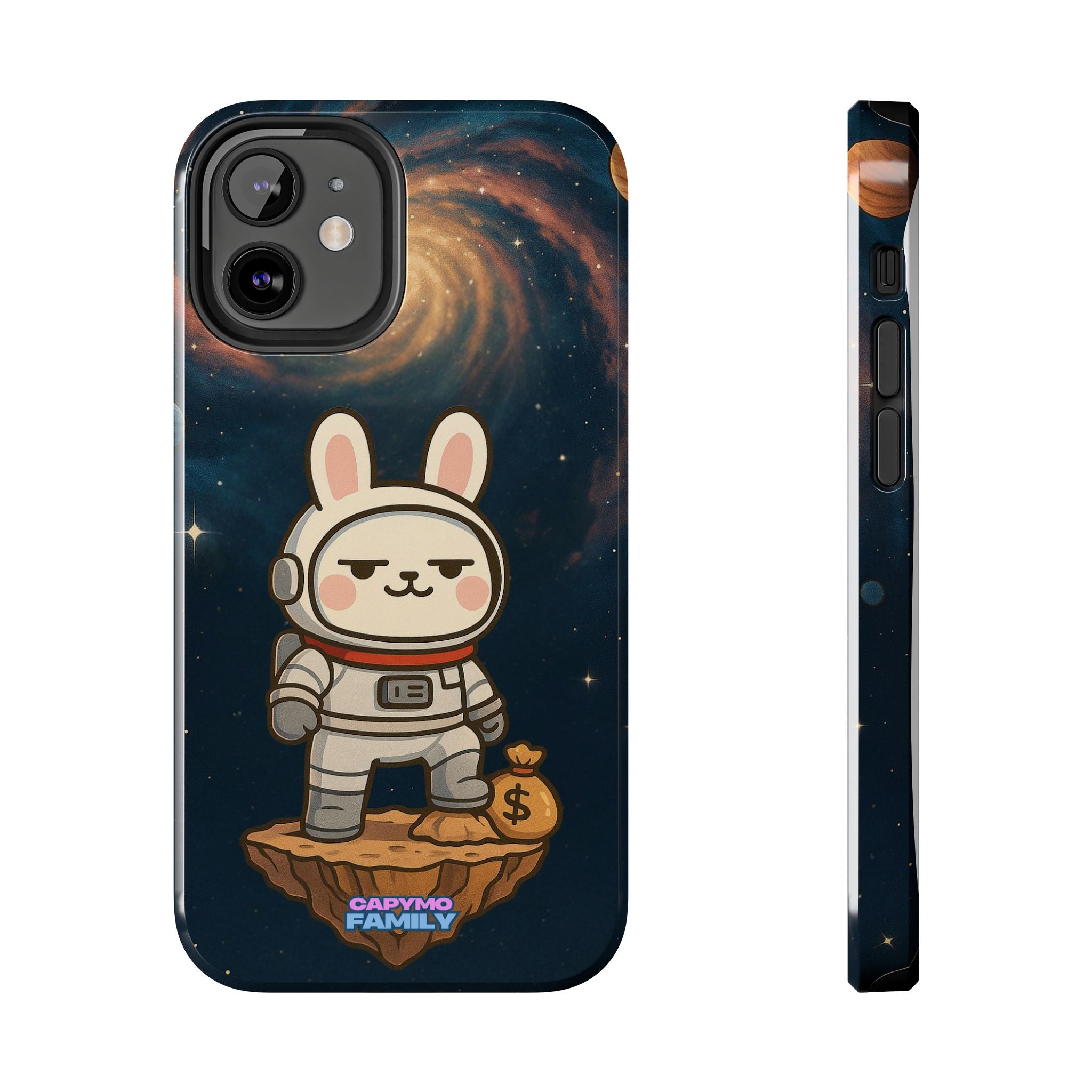 Capymo Family Cute Cartoon Bunny Tough Phone Case –Cute Astronaut  Bunny "Toto" Phone Case