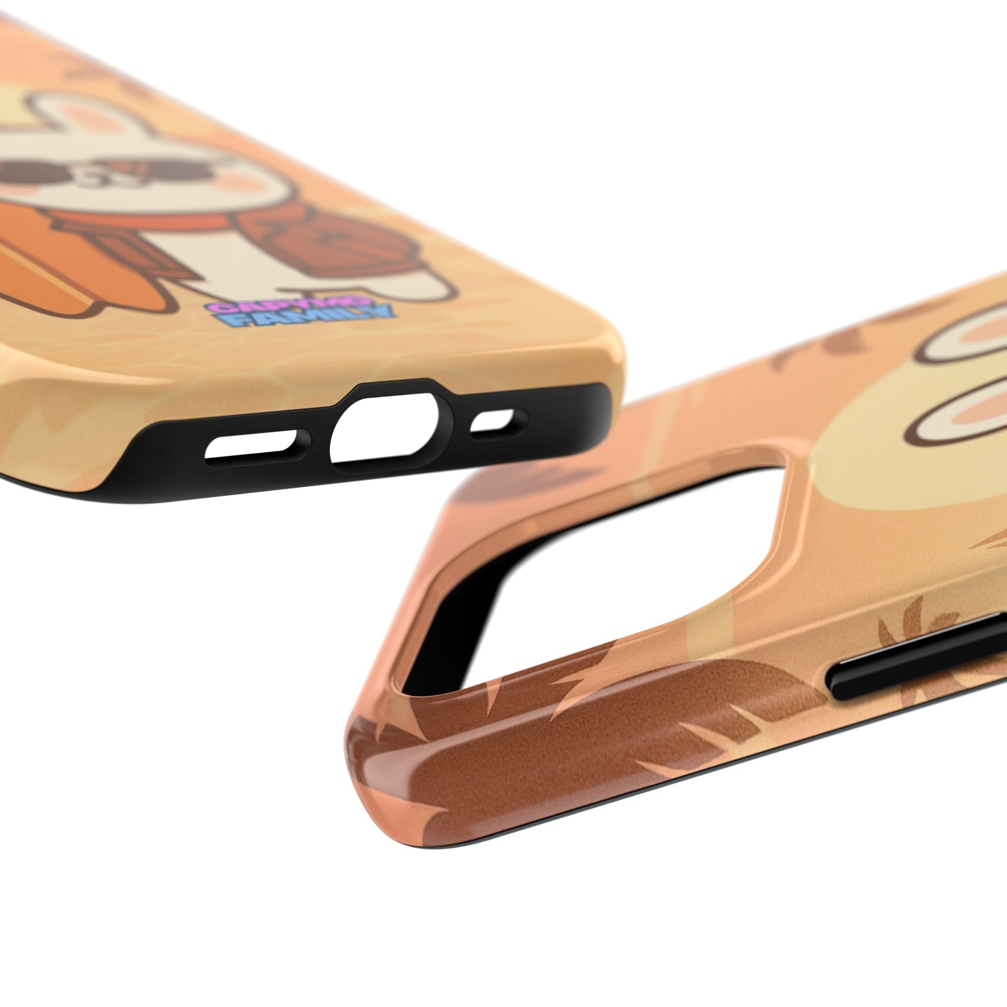 Capymo Family Sunset Surf Bunny Phone Case – Tropical Beach Skateboard Bunny "Toto" Phone Case