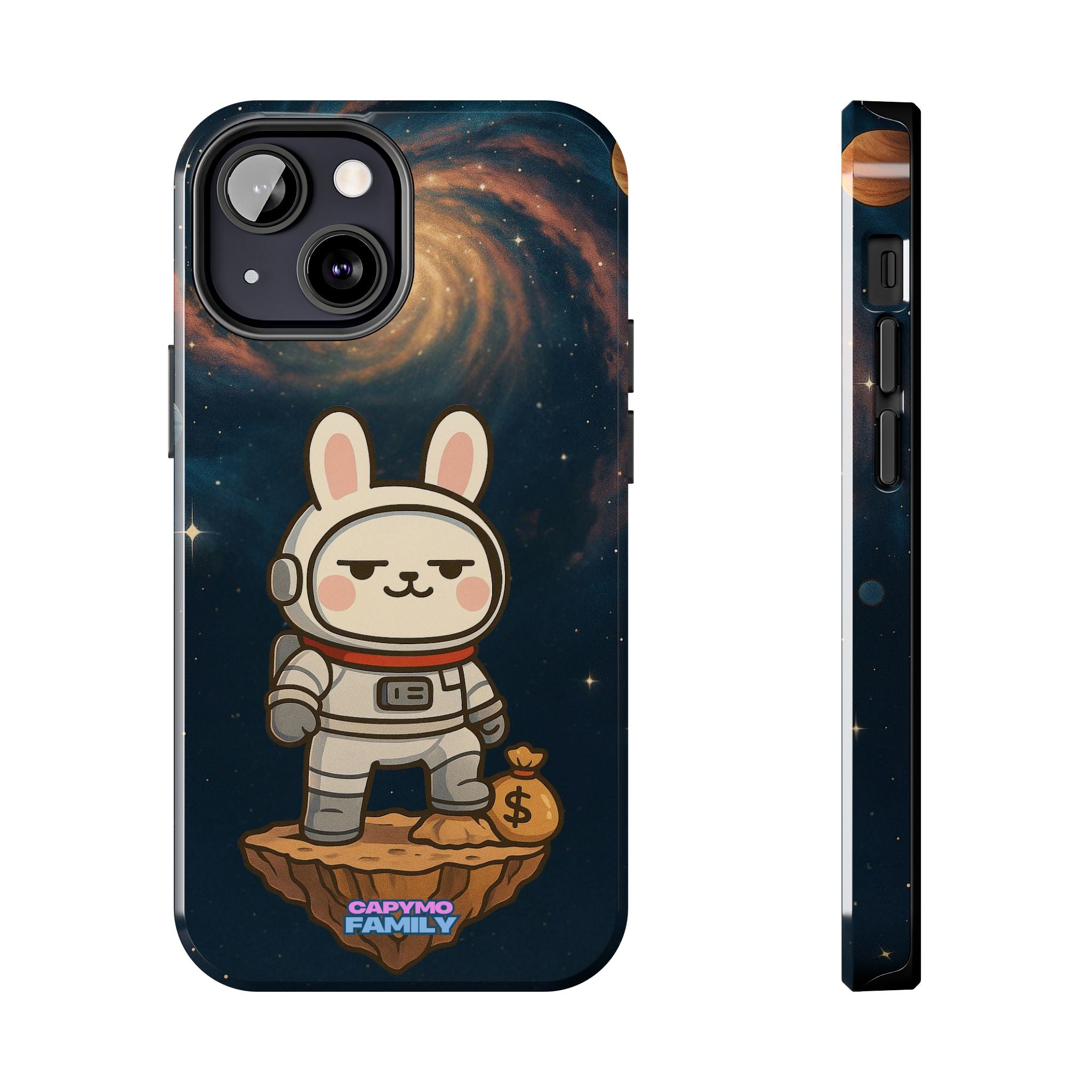 Capymo Family Cute Cartoon Bunny Tough Phone Case –Cute Astronaut  Bunny "Toto" Phone Case