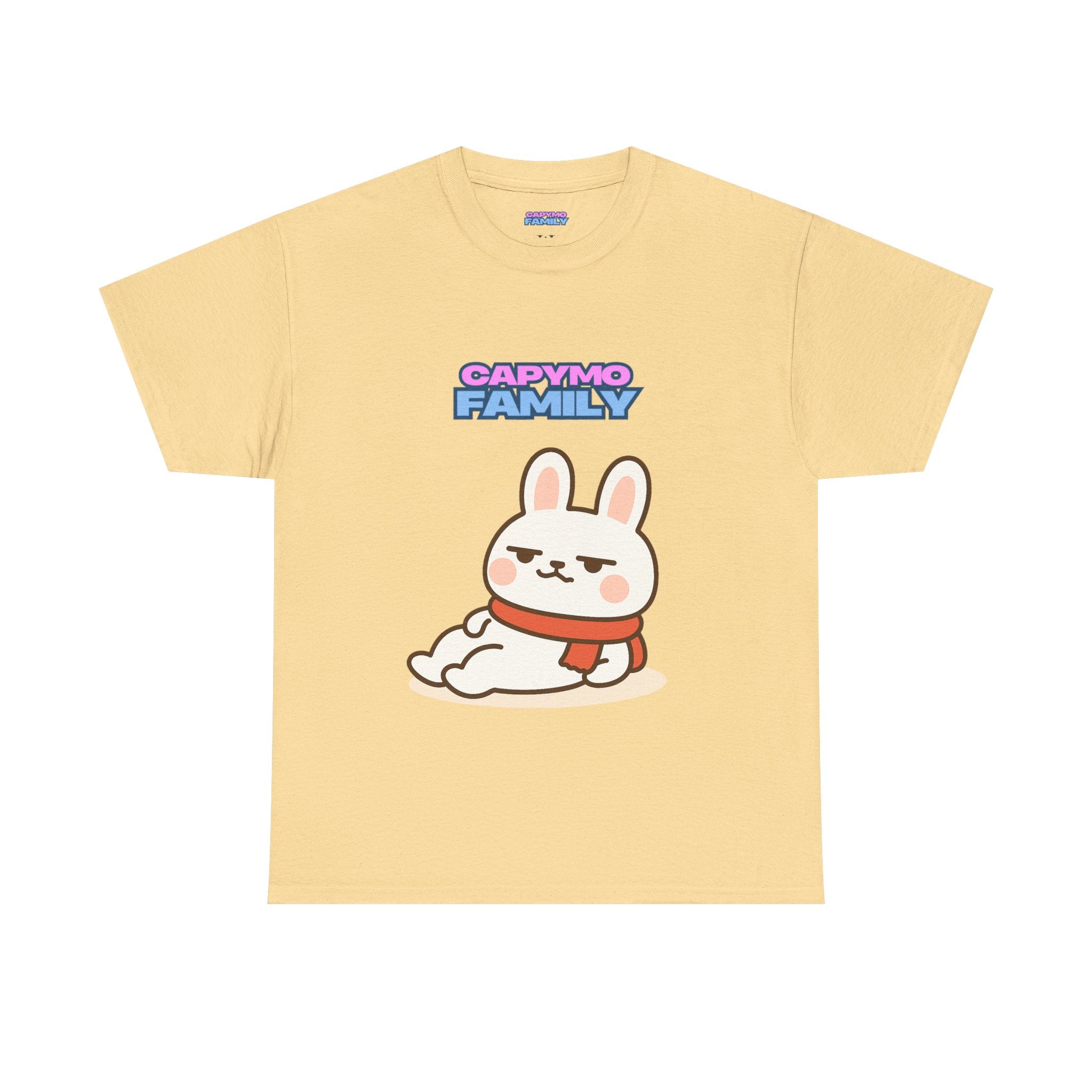 Capymo Family Cute Cartoon Family Tee, Unisex Graphic T-Shirt, Gifts for Animal Lovers, Funny Casual Wear, Birthday and Holiday Apparel