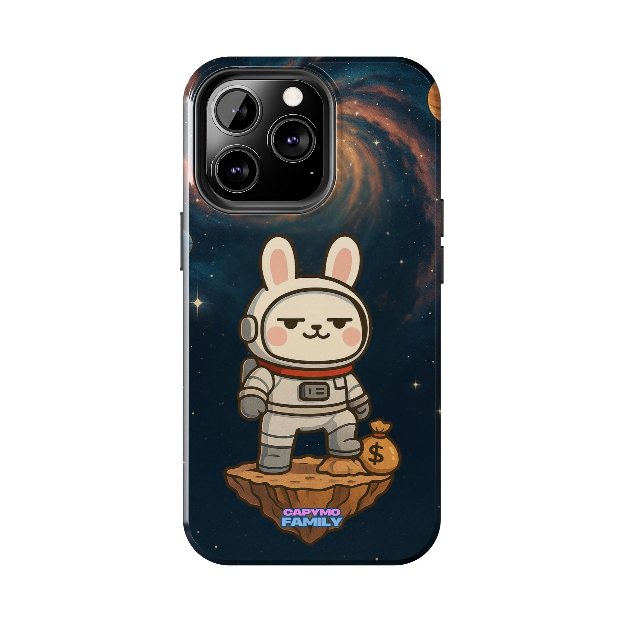 Capymo Family Cute Cartoon Bunny Tough Phone Case –Cute Astronaut  Bunny "Toto" Phone Case
