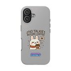 Capymo Family “No Talkie Before Coffee” Phone Case – Grumpy Bunny Morning Mood