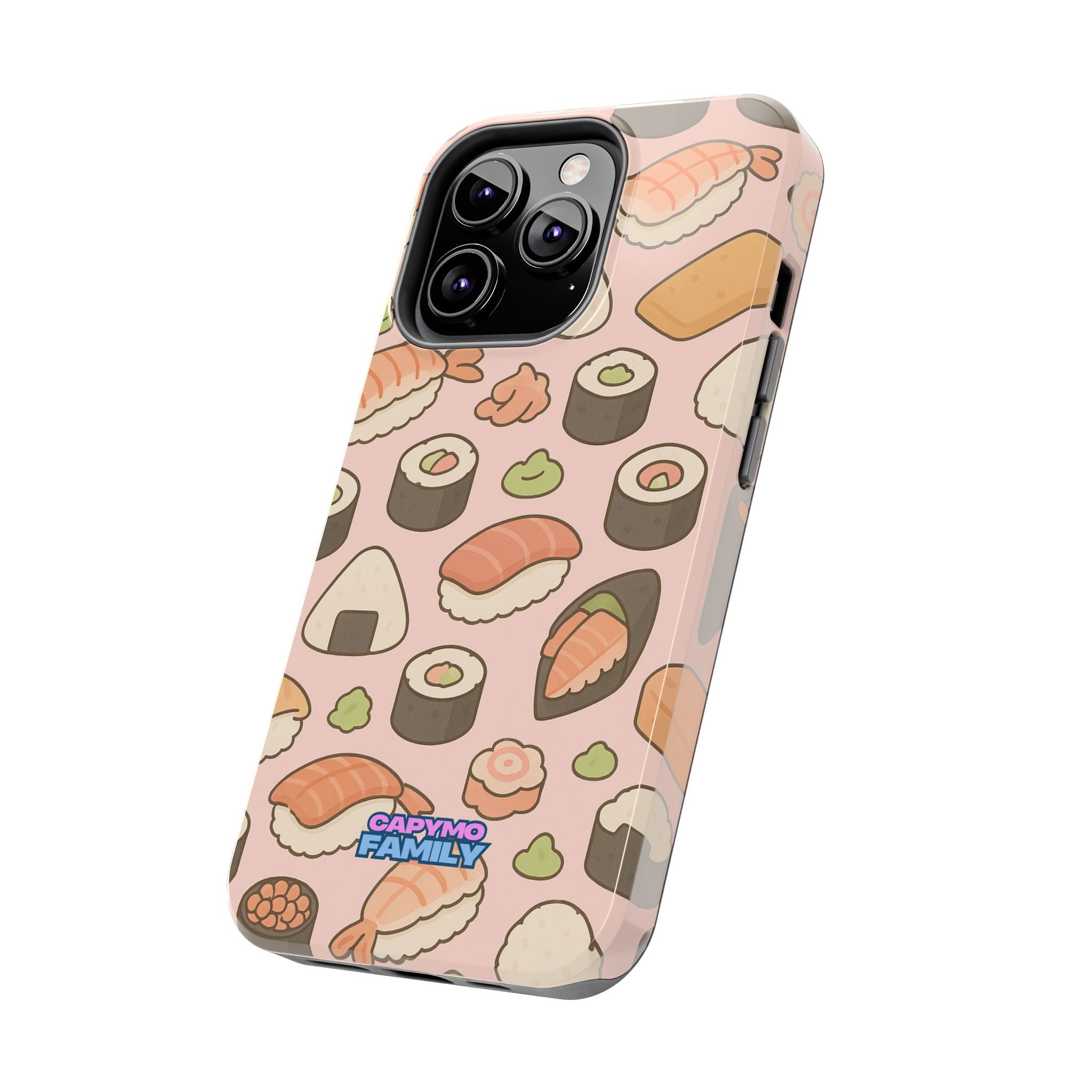 Capymo Family Kawaii Sushi Phone Case – Cute Sushi Pattern Phone Case