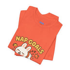 Capymo Family Kawaii Bunny Soft Cotton T-Shirt – "Nap Goals" "Toto" The Bunny Cute Tee (Unisex)