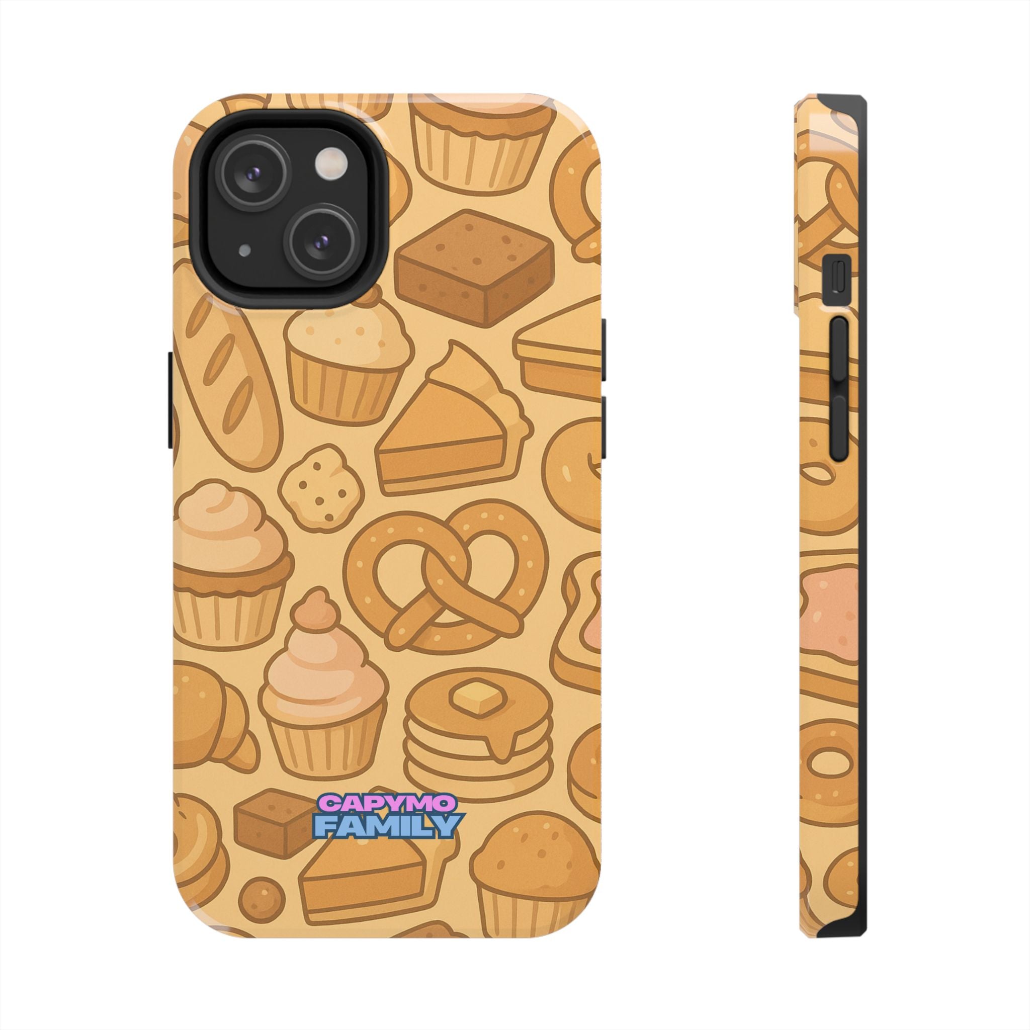 Capymo Family Kawaii Dessert Phone Case – Cute Aesthetic iPhone Cover with Pastry & Sweets Pattern