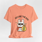 Capymo Family Kawaii Bunny Soft Cotton T-Shirt – "Secure the Bag" "Toto" The Bunny Cute Tee (Unisex)