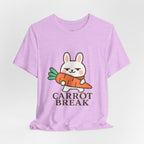 capymo Family Cute Carrot Break Bunny Tee - Unisex Jersey Short Sleeve Tee, Funny Animal Shirt, Spring Gift, Cute Graphic Tee, Gift for Bunny Lovers
