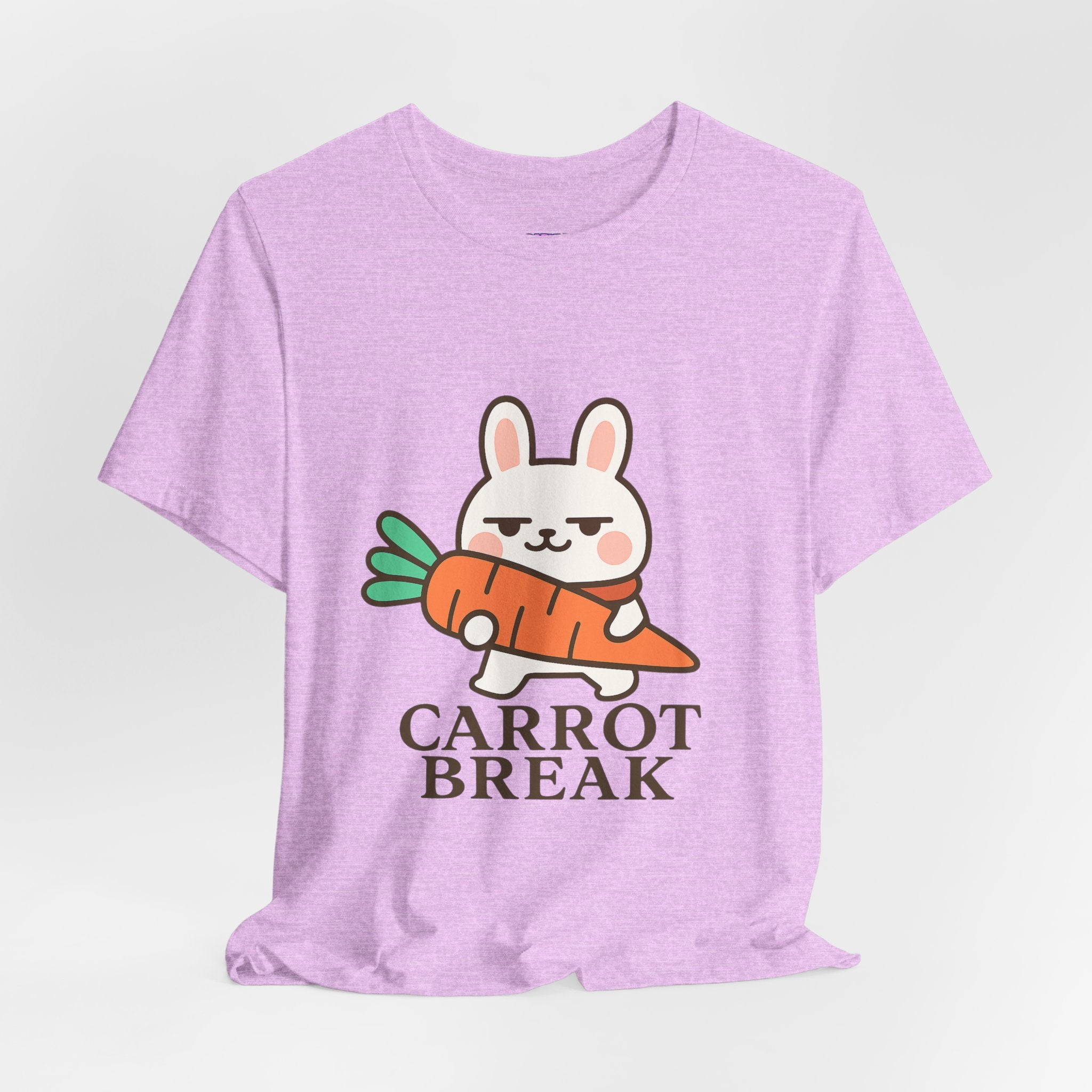 capymo Family Cute Carrot Break Bunny Tee - Unisex Jersey Short Sleeve Tee, Funny Animal Shirt, Spring Gift, Cute Graphic Tee, Gift for Bunny Lovers