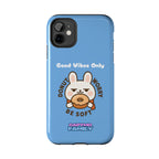 Capymo Family “Donut Worry, Be Soft” Phone Case – Cute Bunny & Donut Positive Vibes Cover