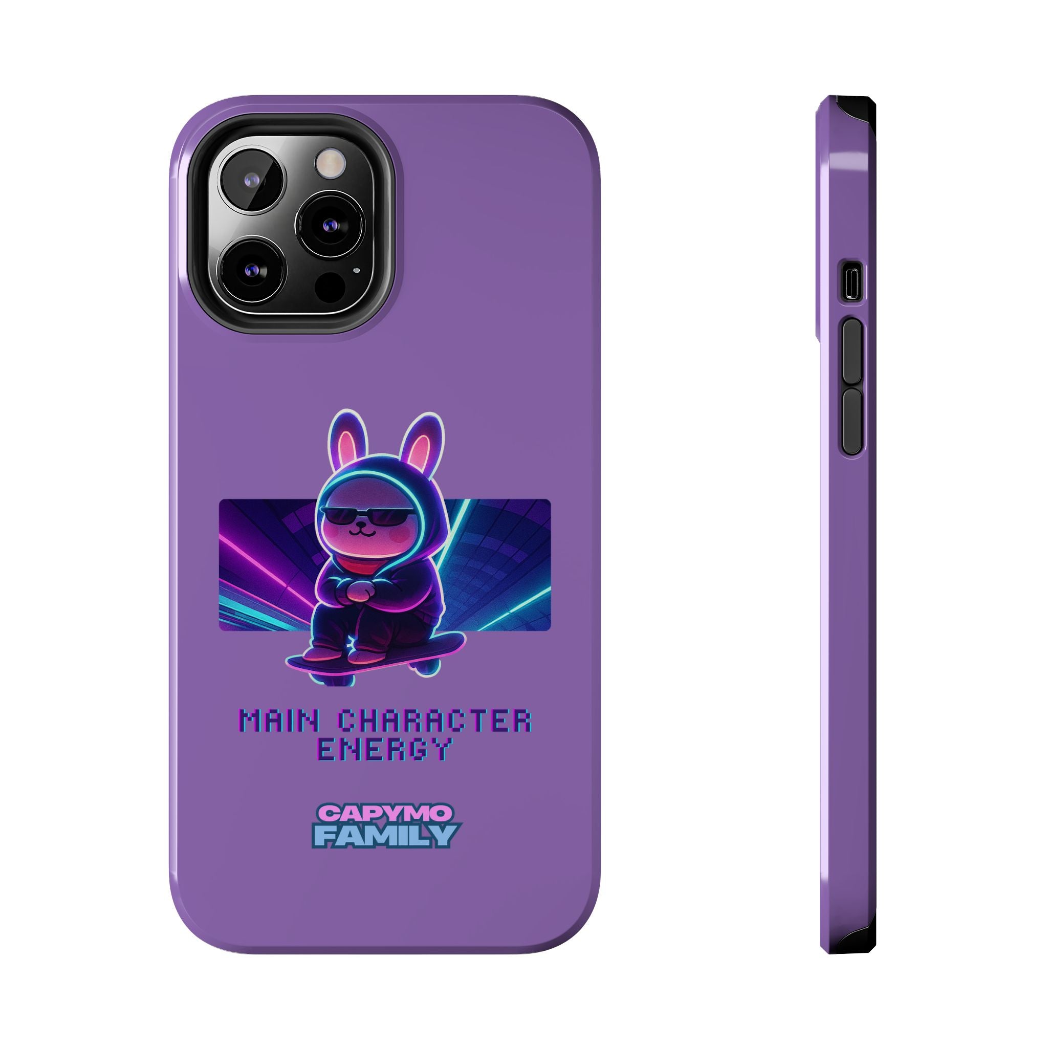 Capymo Family “Main Character Energy” Phone Case – Cyber Bunny Toto Aesthetic Cover