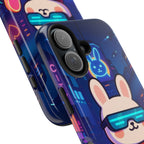 Capymo Family Cute Cartoon Bunny Tough Phone Case –Cyberpunk Bunny "Toto" Phone Case
