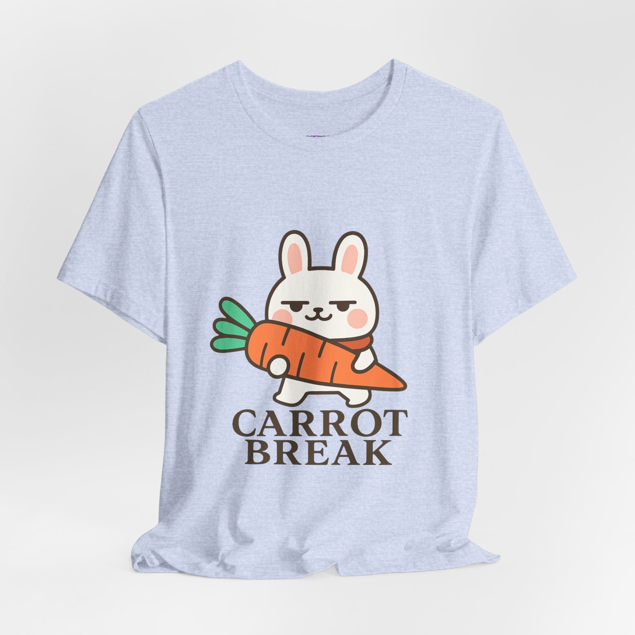 capymo Family Cute Carrot Break Bunny Tee - Unisex Jersey Short Sleeve Tee, Funny Animal Shirt, Spring Gift, Cute Graphic Tee, Gift for Bunny Lovers