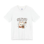 Capymo Family Kawaii Bunny Soft Cotton T-Shirt – "No Talkie Before Coffee" "Toto" The Bunny Cute Tee (Unisex)