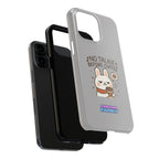 Capymo Family “No Talkie Before Coffee” Phone Case – Grumpy Bunny Morning Mood