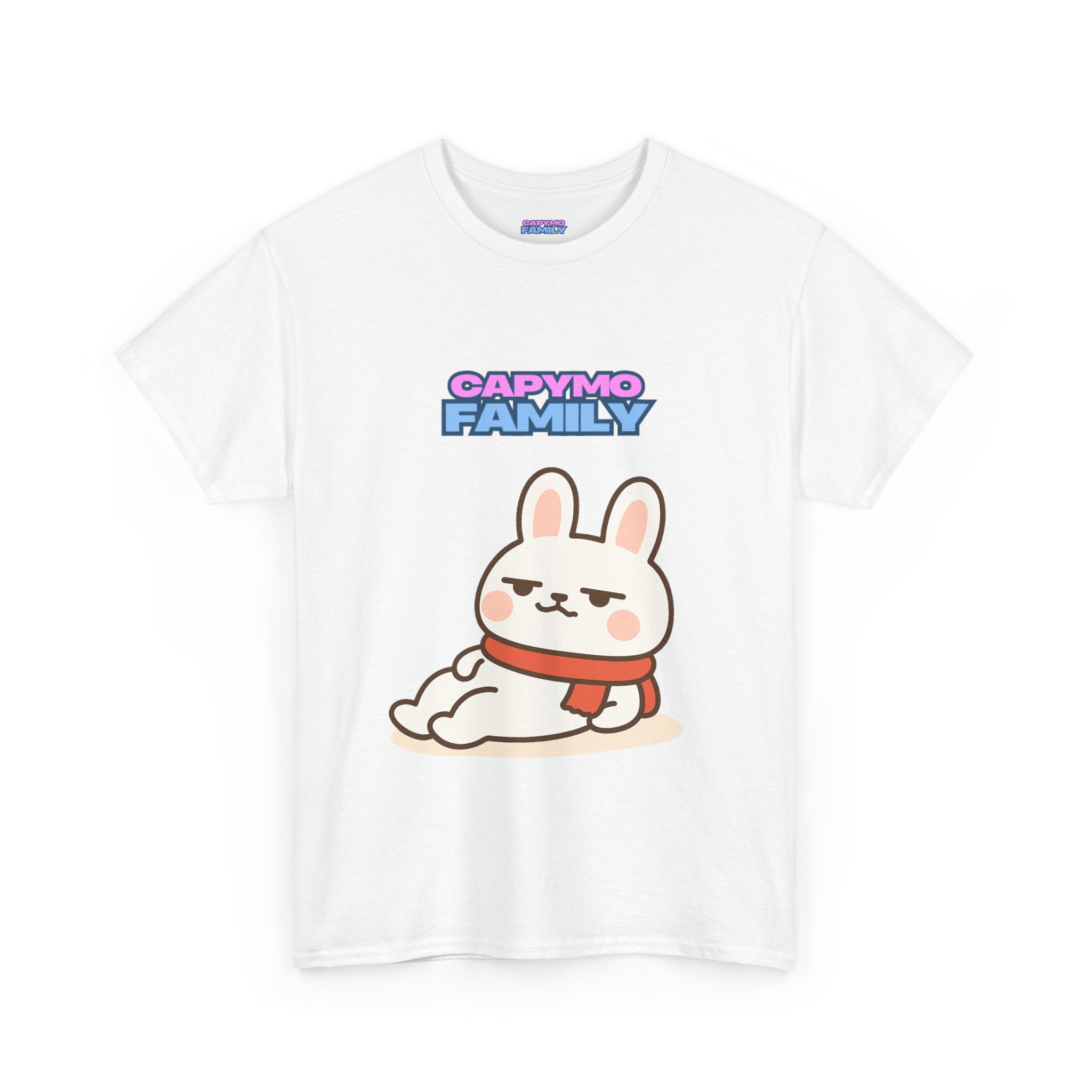 Capymo Family Cute Cartoon Family Tee, Unisex Graphic T-Shirt, Gifts for Animal Lovers, Funny Casual Wear, Birthday and Holiday Apparel