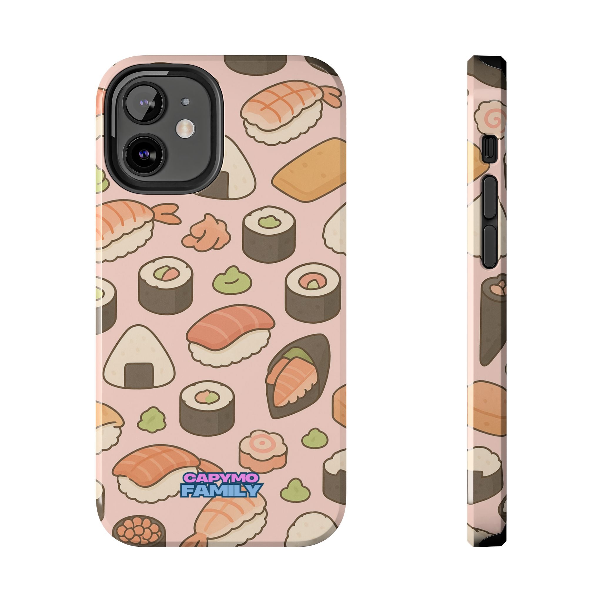 Capymo Family Kawaii Sushi Phone Case – Cute Sushi Pattern Phone Case