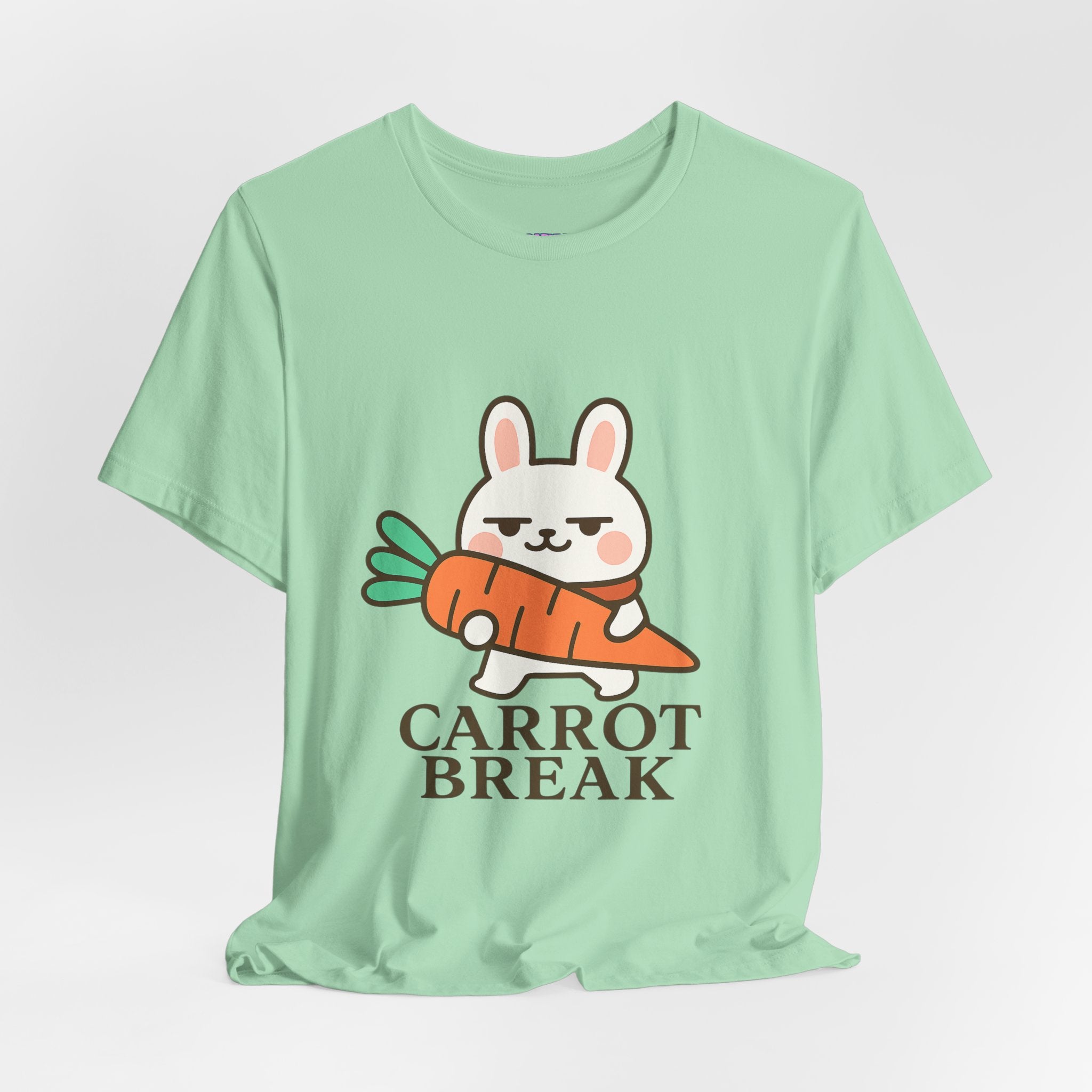 capymo Family Cute Carrot Break Bunny Tee - Unisex Jersey Short Sleeve Tee, Funny Animal Shirt, Spring Gift, Cute Graphic Tee, Gift for Bunny Lovers