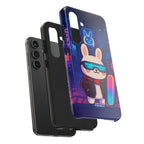 Capymo Family Cute Cartoon Bunny Tough Phone Case –Cyberpunk Bunny "Toto" Phone Case