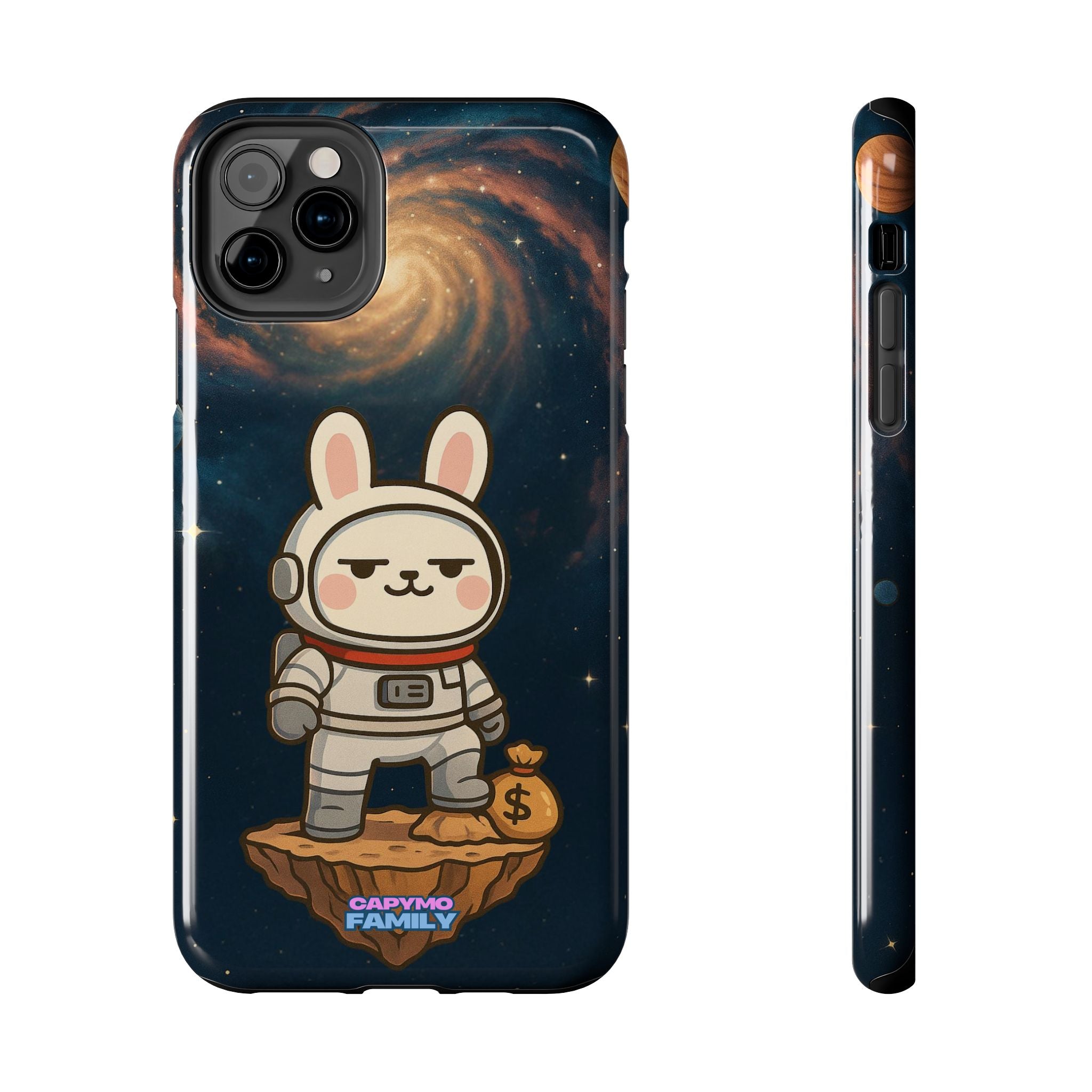 Capymo Family Cute Cartoon Bunny Tough Phone Case –Cute Astronaut  Bunny "Toto" Phone Case
