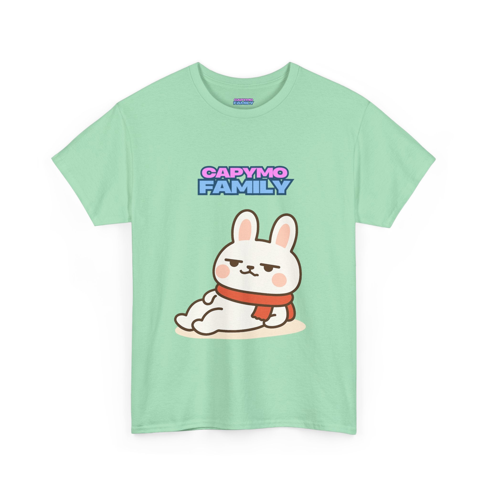 Capymo Family Cute Cartoon Family Tee, Unisex Graphic T-Shirt, Gifts for Animal Lovers, Funny Casual Wear, Birthday and Holiday Apparel