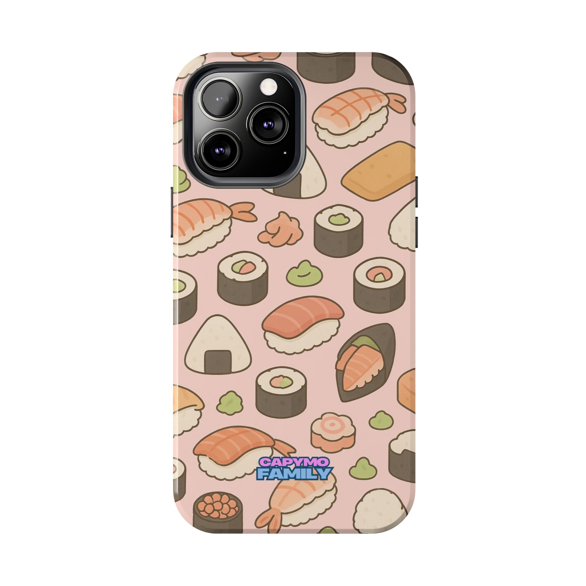 Capymo Family Kawaii Sushi Phone Case – Cute Sushi Pattern Phone Case