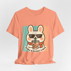Capymo Family Charming Bunny Graphic Tee, Cute Animal Shirt, Casual Wear, Soft Unisex Tee, Perfect Gift for Animal Lovers, Everyday Fashion