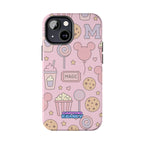 Capymo Family Kawaii Magic Snack Phone Case – Pastel Candy, Popcorn & Cookie Pattern Cover