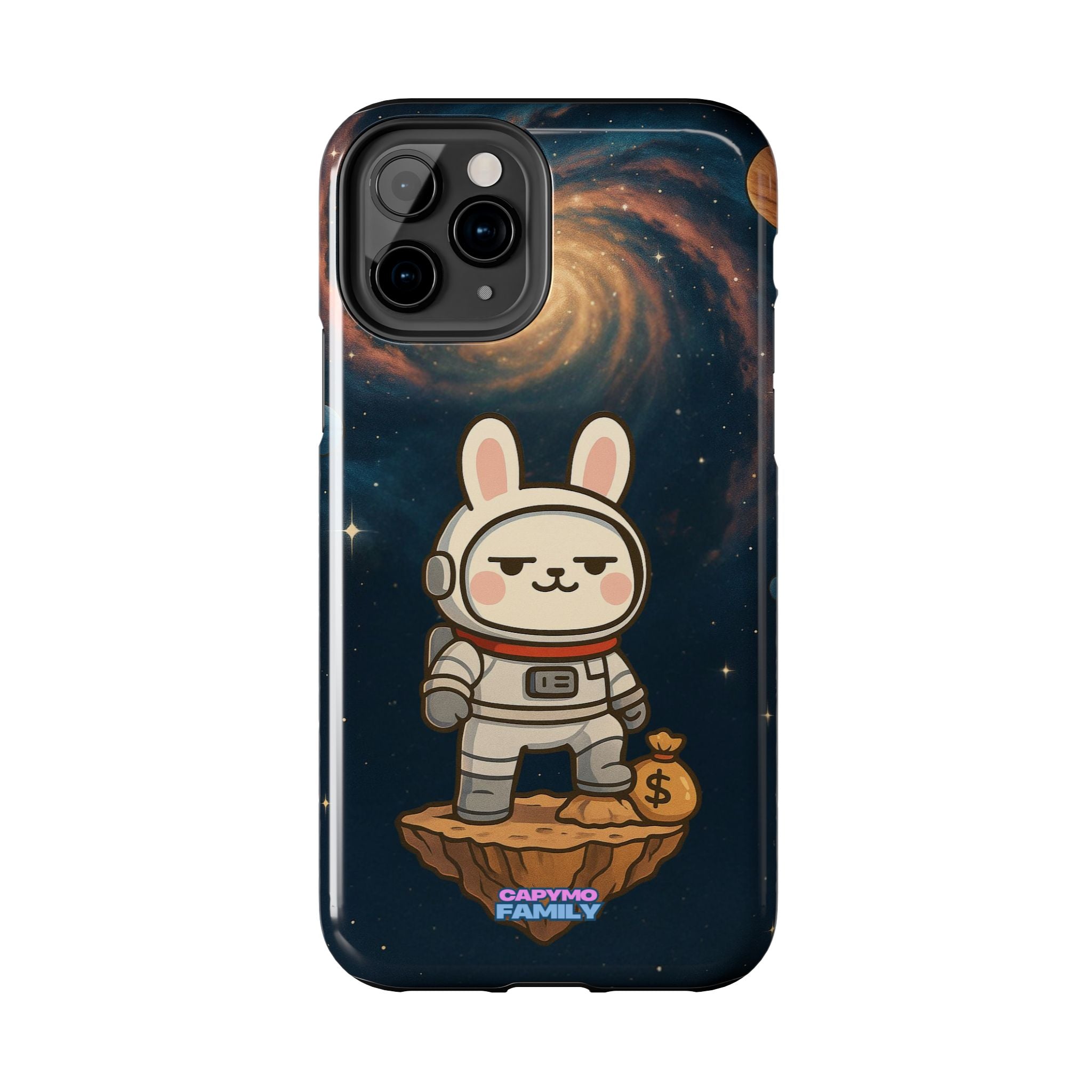 Capymo Family Cute Cartoon Bunny Tough Phone Case –Cute Astronaut  Bunny "Toto" Phone Case