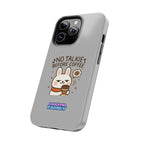 Capymo Family “No Talkie Before Coffee” Phone Case – Grumpy Bunny Morning Mood